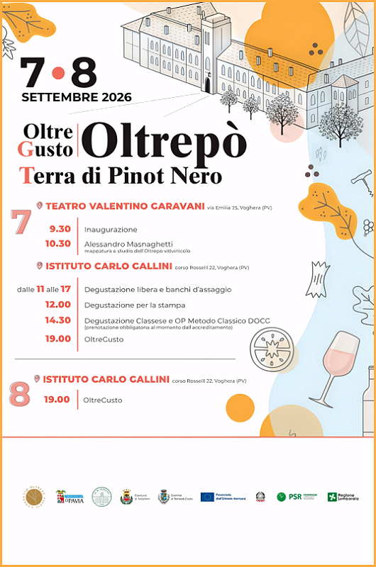 OltreGusto e Oltrepò terra di Pinot Nero 2026 (Voghera, PV - 07-08/09/2026)